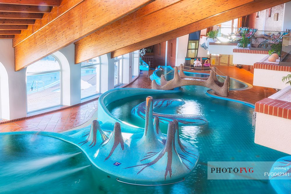 Inside the Thermal Romerbad alpine wellness, Bad Kleinkirchheim, Carinthia, Austria, Europe 