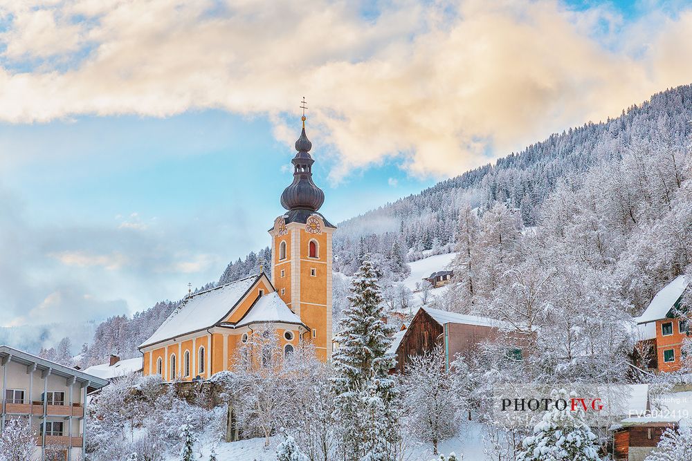 Jakobskapelle church in Bad Kleinkirchheim, an alpine village in Carinthia, Austria, Europe