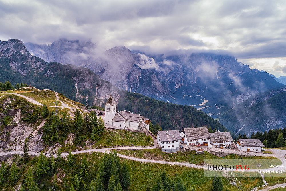 The Sanctuary of the Madonna of Lussari, Tarvisio, Julian Alps, Friuli Venezia Giulia, Italy, Europe