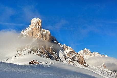 Passo Giau with view to mount Nuvolau