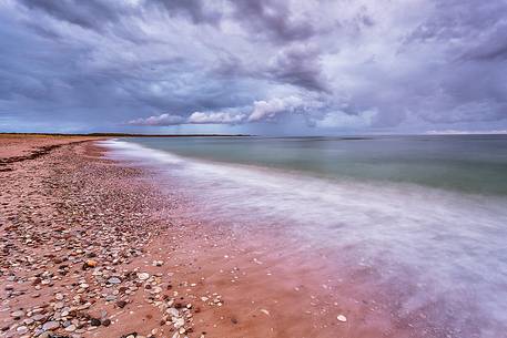 Vilsandi National park, Baltic sea on sunrise