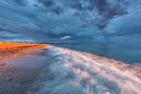 Vilsandi National park, Baltic sea on sunrise