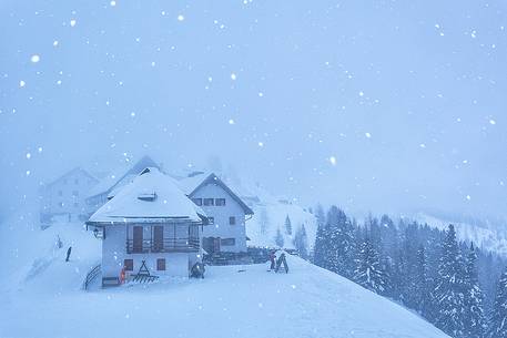 Monte Lussari, Alpi Giulie, winter