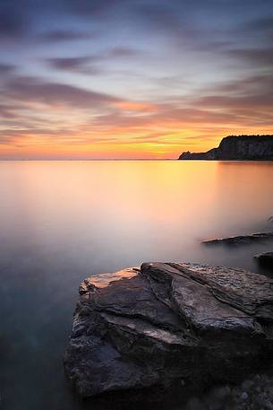 Trieste, Sistiana bay, spring sunset