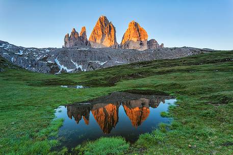 sunrise in Nazional park of Tre Cime di Lavaredo