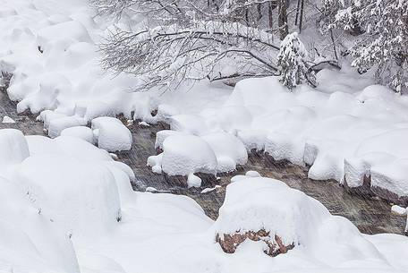 near Tarvisio under the snow winter time