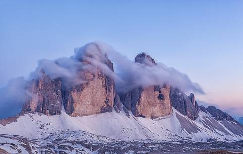 summer sunset in Tre Cime di Lavaredo