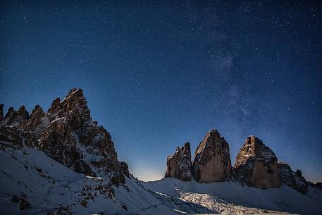 Tre Cime di Lavaredo under the stars