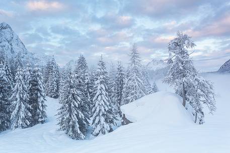 Winter sunrise in Sappada