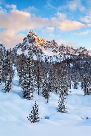 Cadini Misurina on sunset