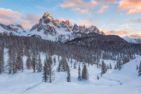 Cadini Misurina on sunset