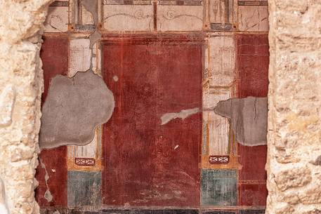 The ruins of Pompeii are located near the modern suburban town of Pompei The ruins of Pompeii are located near the modern suburban town of Pompei