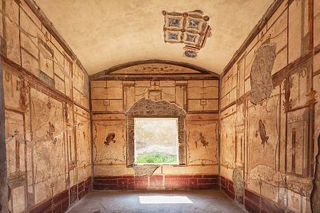 The ruins of Pompeii are located near the modern suburban town of Pompei The ruins of Pompeii are located near the modern suburban town of Pompei