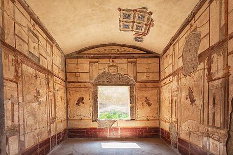 The ruins of Pompeii are located near the modern suburban town of Pompei