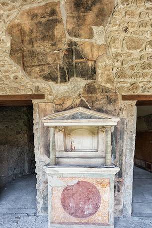 The ruins of Pompeii are located near the modern suburban town of Pompei