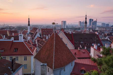 sunrise on Tallinn old town