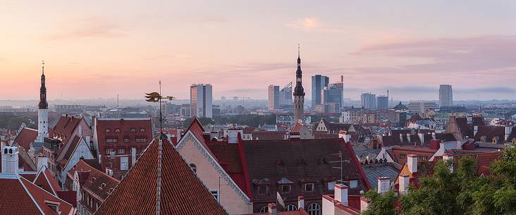 sunrise on Tallinn old town