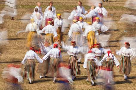 This is the story of time manifesting itself in our ancestors heritage and us shaping our time through our own touches, contacts, caresses and impacts.
Song and dance celebrations are an old and very important tradition for Estonia and Estonians (the first song celebration took place in 1869 and the first dance celebration in 1934) and these celebrations are nowadays held every five years. In 2003 our tradition of song and dance celebrations was entered to UNESCOs List of Intangible Cultural Heritage.