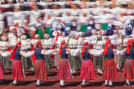 This is the story of time manifesting itself in our ancestors heritage and us shaping our time through our own touches, contacts, caresses and impacts.
Song and dance celebrations are an old and very important tradition for Estonia and Estonians (the first song celebration took place in 1869 and the first dance celebration in 1934) and these celebrations are nowadays held every five years. In 2003 our tradition of song and dance celebrations was entered to UNESCOs List of Intangible Cultural Heritage.