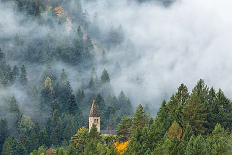 Dolomiti of Brenta,Natural Park of Adamello-Brenta,church of Santo Stefano