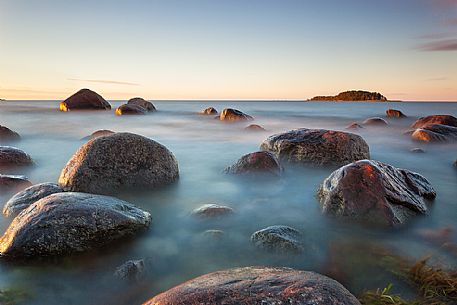 Lahemaa National Park.
Käsmu peninsula is a gigantic natural Ice Age park with a unique boulder field and rocks left behind by glacial drift, Estonia Lahemaa National Park.
Käsmu peninsula is a gigantic natural Ice Age park with a unique boulder field and rocks left behind by glacial drift, Estonia