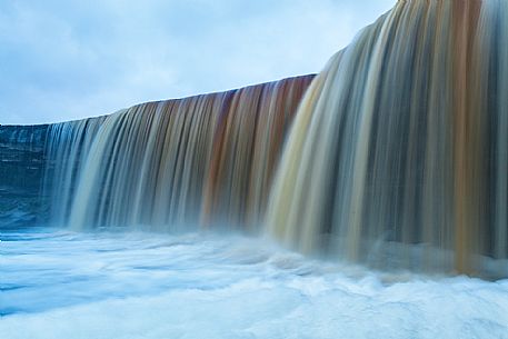 The Jägala Waterfall is a waterfall in Northern Estonia on Jägala River. It is the biggest natural waterfall in Estonia with height about 8 meters, Estonia The Jägala Waterfall is a waterfall in Northern Estonia on Jägala River. It is the biggest natural waterfall in Estonia with height about 8 meters, Estonia