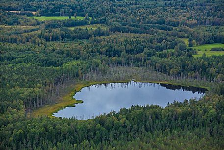 Aereal view of the Puname lake, Paunkla Nature Park, Estonia
