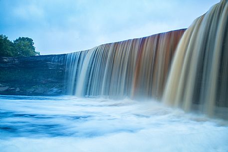 The Jägala Waterfall is a waterfall in Northern Estonia on Jägala River. It is the biggest natural waterfall in Estonia with height about 8 meters, Estonia The Jägala Waterfall is a waterfall in Northern Estonia on Jägala River. It is the biggest natural waterfall in Estonia with height about 8 meters, Estonia