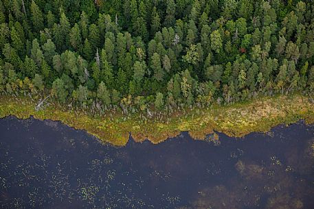 Aereal view of the Puname lake, Paunkla Nature Park, Estonia
