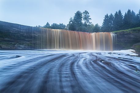 The Jägala Waterfall is a waterfall in Northern Estonia on Jägala River. It is the biggest natural waterfall in Estonia with height about 8 meters, Estonia The Jägala Waterfall is a waterfall in Northern Estonia on Jägala River. It is the biggest natural waterfall in Estonia with height about 8 meters, Estonia