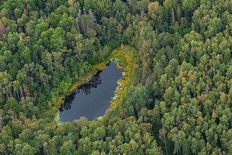 Aereal view to the Linajrv lake, Paunkla Nature Park
