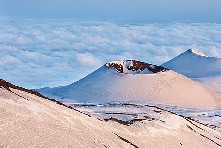 Crater in the Enta national park, Sicily, Italy