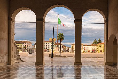 The main square Piazza Grande of Palmanova. Friuli Venezia Giulia, Italy The main square Piazza Grande of Palmanova. Friuli Venezia Giulia, Italy