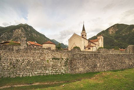 Venzone village. It was declared National Monument in 1965 as unique fortified village of the XIV century in the region, Friuli Venezia Giulia, Italy Venzone village. It was declared National Monument in 1965 as unique fortified village of the XIV century in the region, Friuli Venezia Giulia, Italy