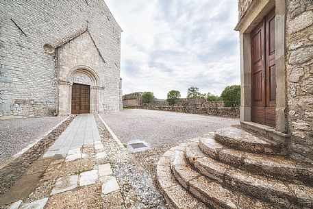 Duomo of Venzone village. It was declared National Monument in 1965 as unique fortified village of the XIV century in the region, Friuli Venezia Giulia, Italy