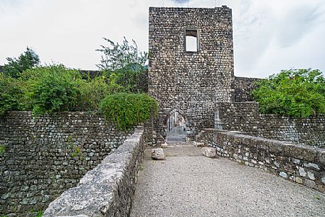 Venzone village. It was declared National Monument in 1965 as unique fortified village of the XIV century in the region, Friuli Venezia Giulia, Italy