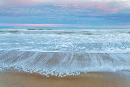 Seascape of Lido di Jesolo, a popular seaside resort near Venice, Veneto, Italy