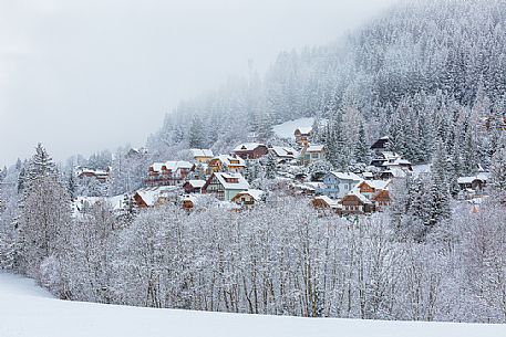 Bad Kleinkirchheim village in the snow, Carinthia, Austria, Europe Bad Kleinkirchheim village in the snow, Carinthia, Austria, Europe