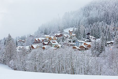 Bad Kleinkirchheim village in the snow, Carinthia, Austria, Europe