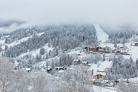 Bad Kleinkirchheim village in the snow, Carinthia, Austria, Europe Bad Kleinkirchheim village in the snow, Carinthia, Austria, Europe