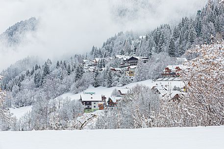 Bad Kleinkirchheim village in the snow, Carinthia, Austria, Europe