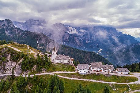 The Sanctuary of the Madonna of Lussari, Tarvisio, Julian Alps, Friuli Venezia Giulia, Italy, Europe