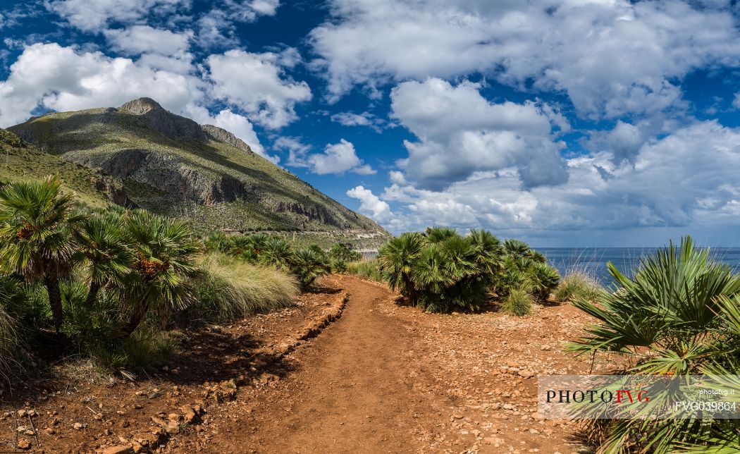 Pathway in the Zingaro nature reserve, San Vito Lo Capo, Sicily, Italy