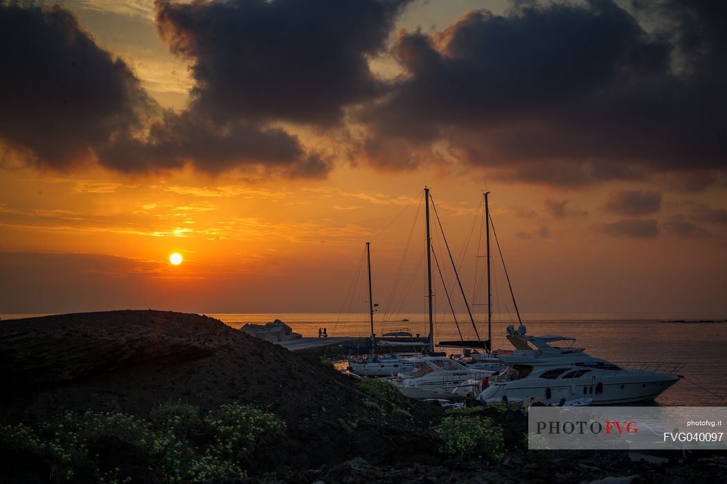 Cala Pozzolana di Ponente, Linosa island, Pelagie island, Sicily, Italy, Europe