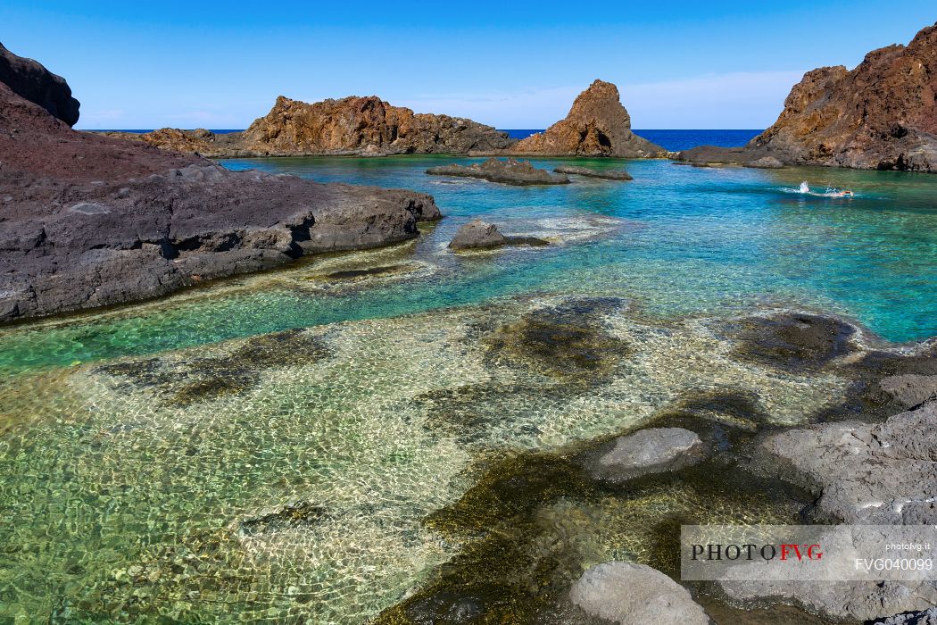 I Faragllioni, Linosa island, Pelagie islands, Sicily, Italy, Europe