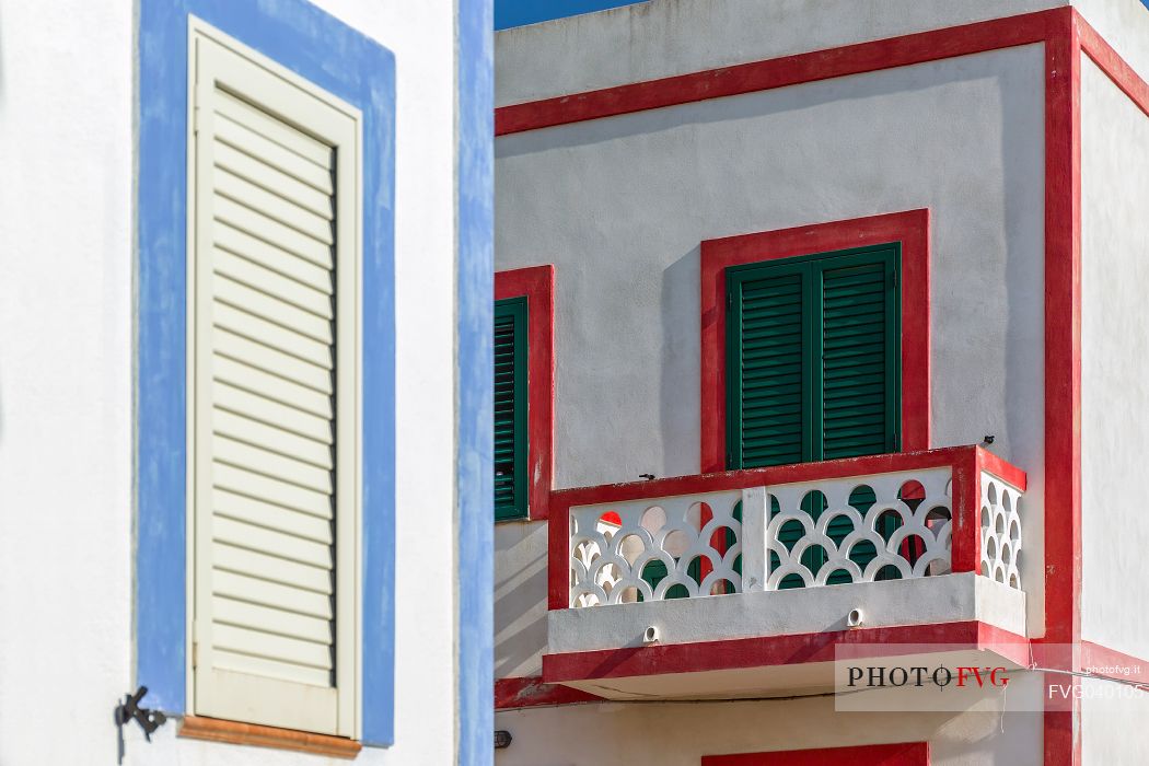 Typical house of Linosa island, Pelagie islands, Sicily, Italy, Europe