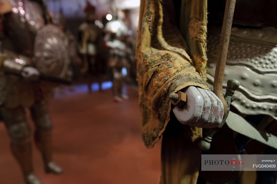 Detail of Sicilian puppets, pupi siciliani