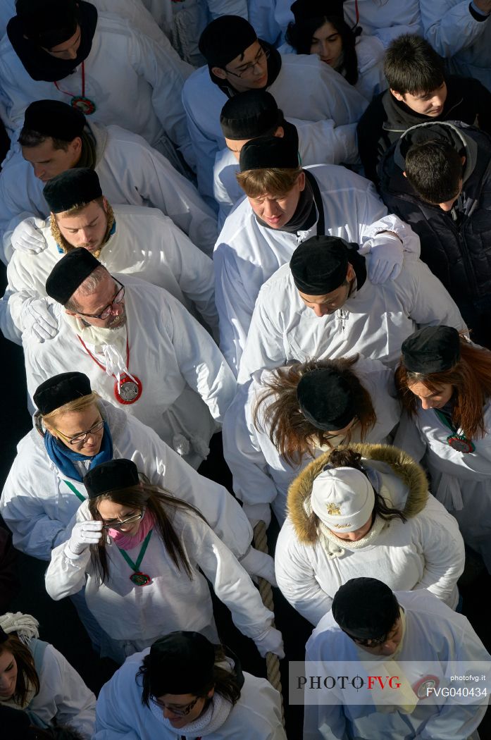 Feast of Sant'Agata, typical sicilian parade, Catania, Sicily, Italy, Europe