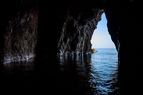 Grotta dell'Oro cave, Ustica,Sicily, Italy