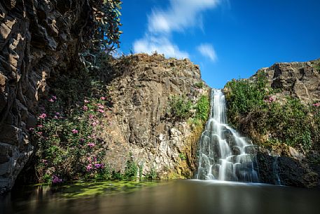 Oxena waterfall, Militello in Val di Catania, Sicily, Italy Oxena waterfall, Militello in Val di Catania, Sicily, Italy